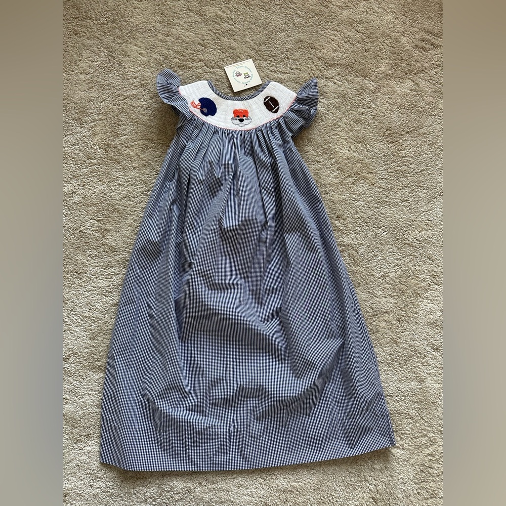 NWT! Tiger Football Smocked Dress! Go Auburn!